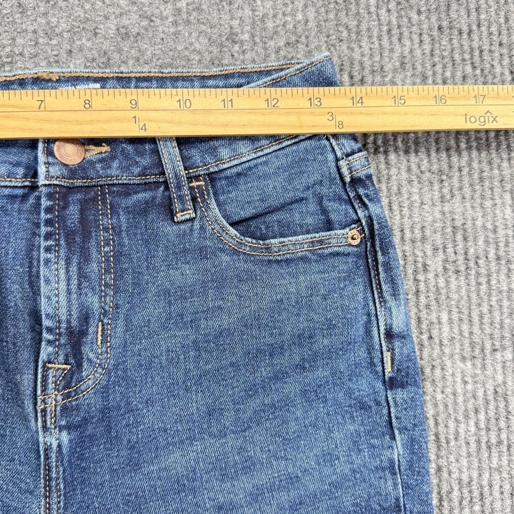 Old Navy Extra High-Rise Flare Jeans Womens 2 Blue Medium Wash Stretch Denim - Picture 8 of 12